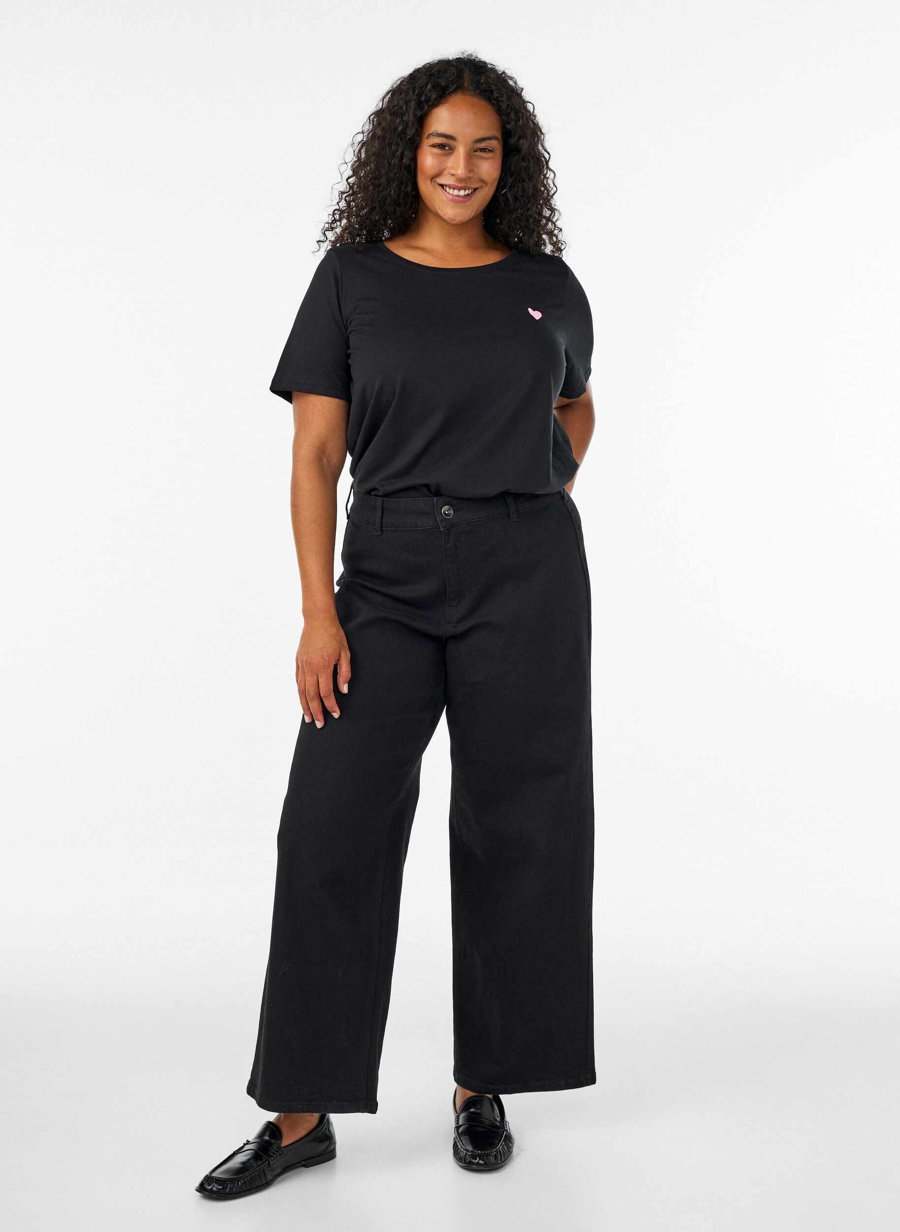 ZizziT-Shirt mit Print, Schwarz, Model image number 1