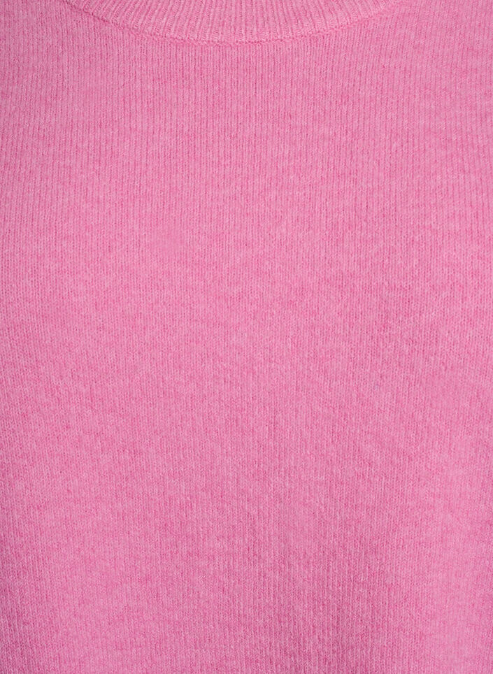Strickbluse mit kurzen Ärmeln, Pink, Packshot image number 2