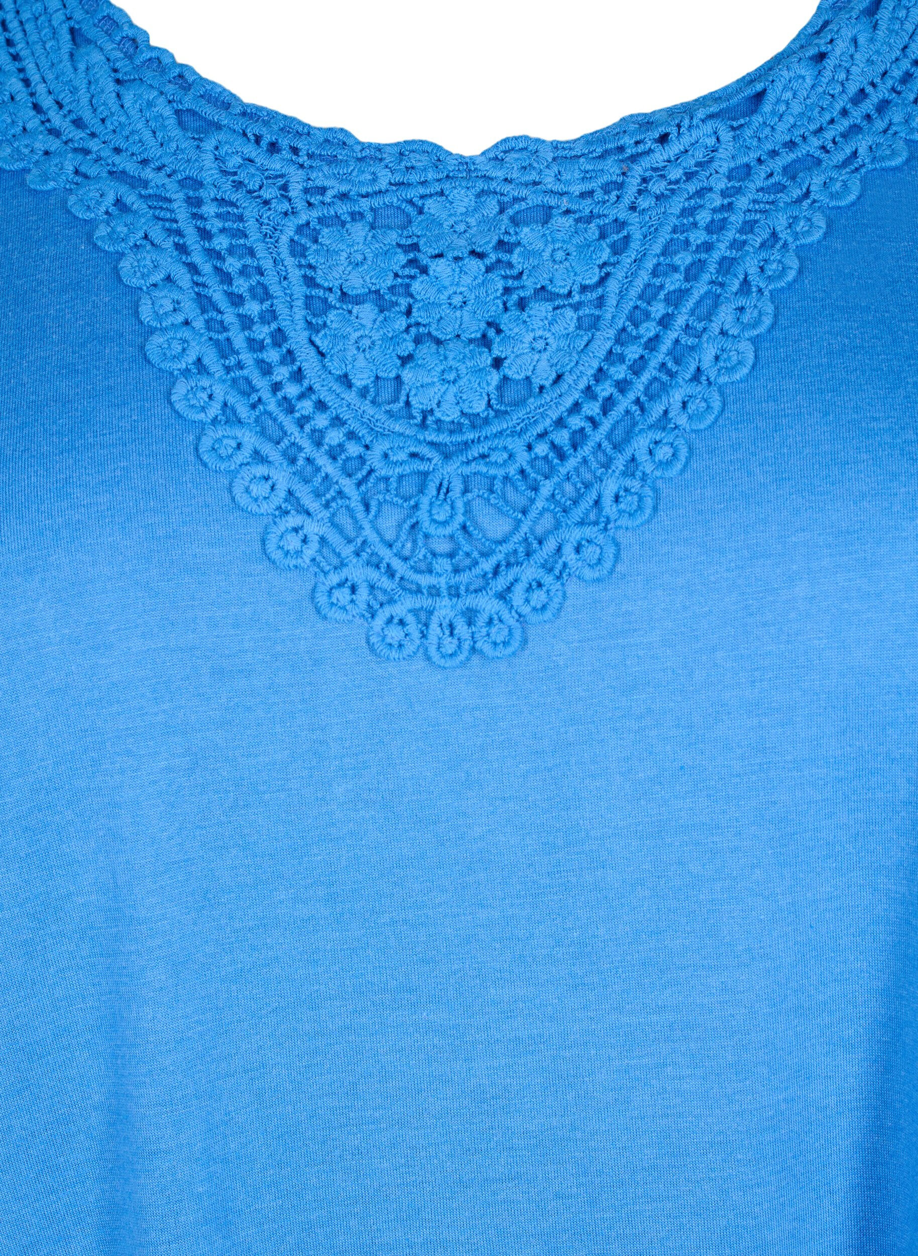 Zizzi&Auml;rmelloses Top mit Spitze, Marina, Packshot image number 2