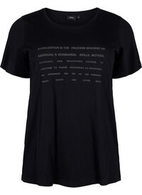 T-Shirt mit Text-Motiv