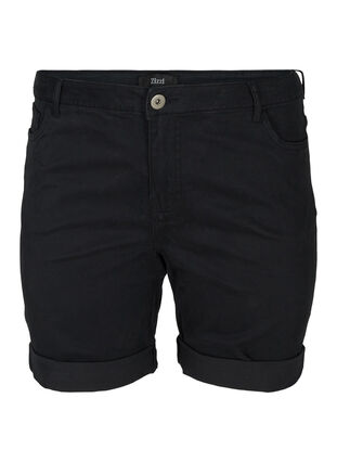 Denim Shorts, Black, Packshot image number 0