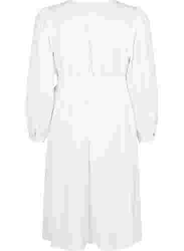 Wickelkleid mit langen Ärmeln, Bright White, Packshot image number 1