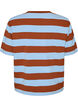 Oversize-T-Shirt mit Streifen und 1/2-&Auml;rmeln, Blau, Packshot image number 1