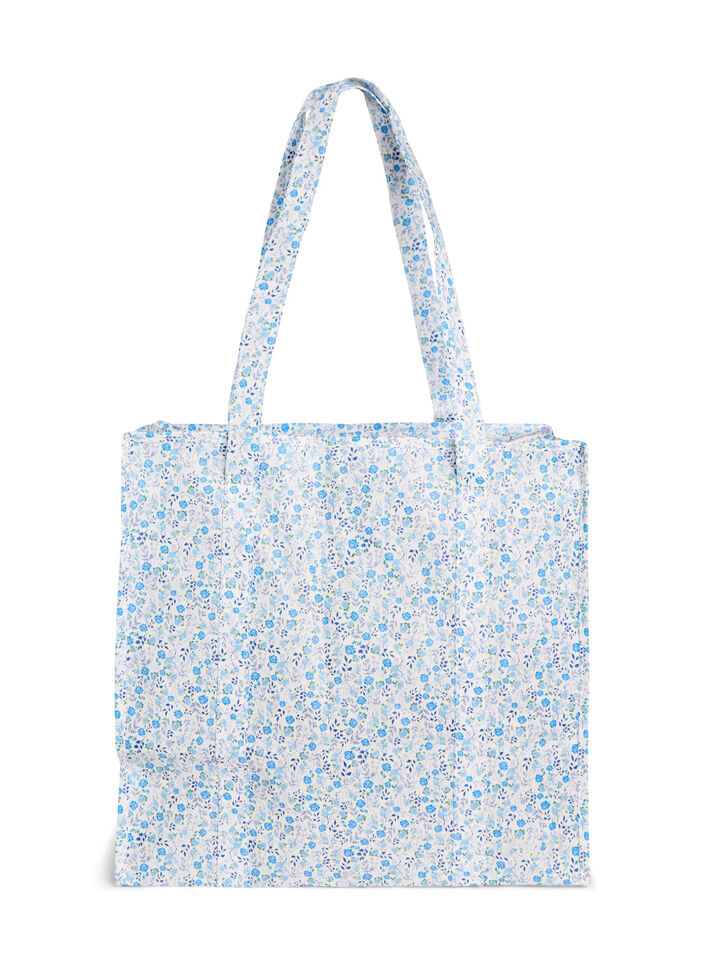 Einkaufstasche mit Rei&szlig;verschluss, Blau, Packshot image number 1