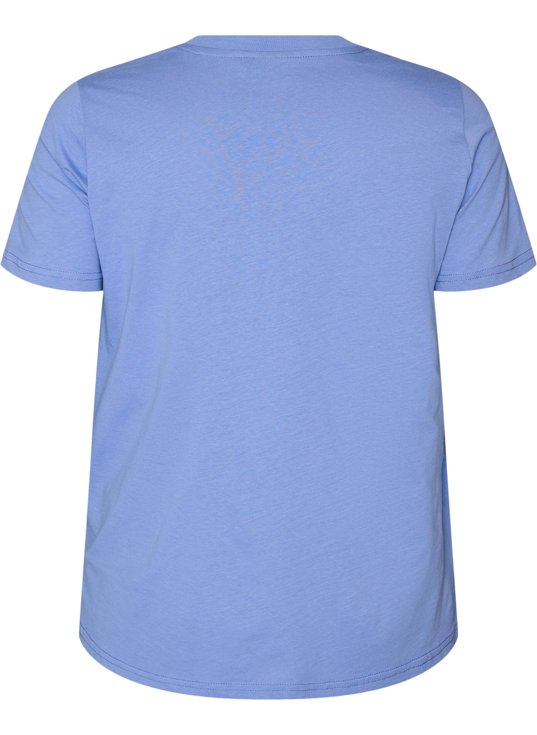 ZizziBasic T-Shirt aus Baumwolle mit Rundhalsausschnitt, lila, Packshot image number 1