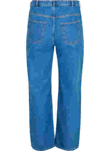 Straight Jeans mit hoher Taille, Blue denim, Packshot image number 1