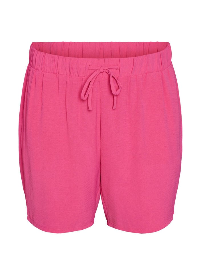 Kurze Hose mit Taschen und elastischem Bund, Rot, Packshot image number 0