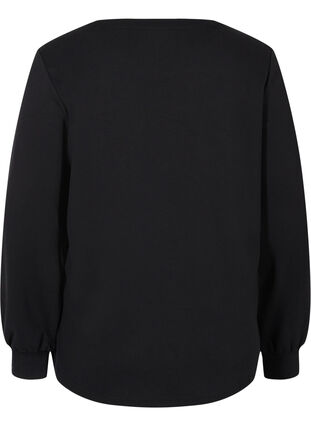 Sweatshirt mit Rundhalsausschnitt und langen Ärmeln, Black, Packshot image number 1