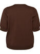 Fein gestrickte Bluse mit kurzen &Auml;rmeln, Braun, Packshot image number 1