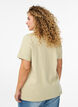 T-Shirt aus Bio-Baumwolle mit Perlmutt-Text, Beige, Model image number 2