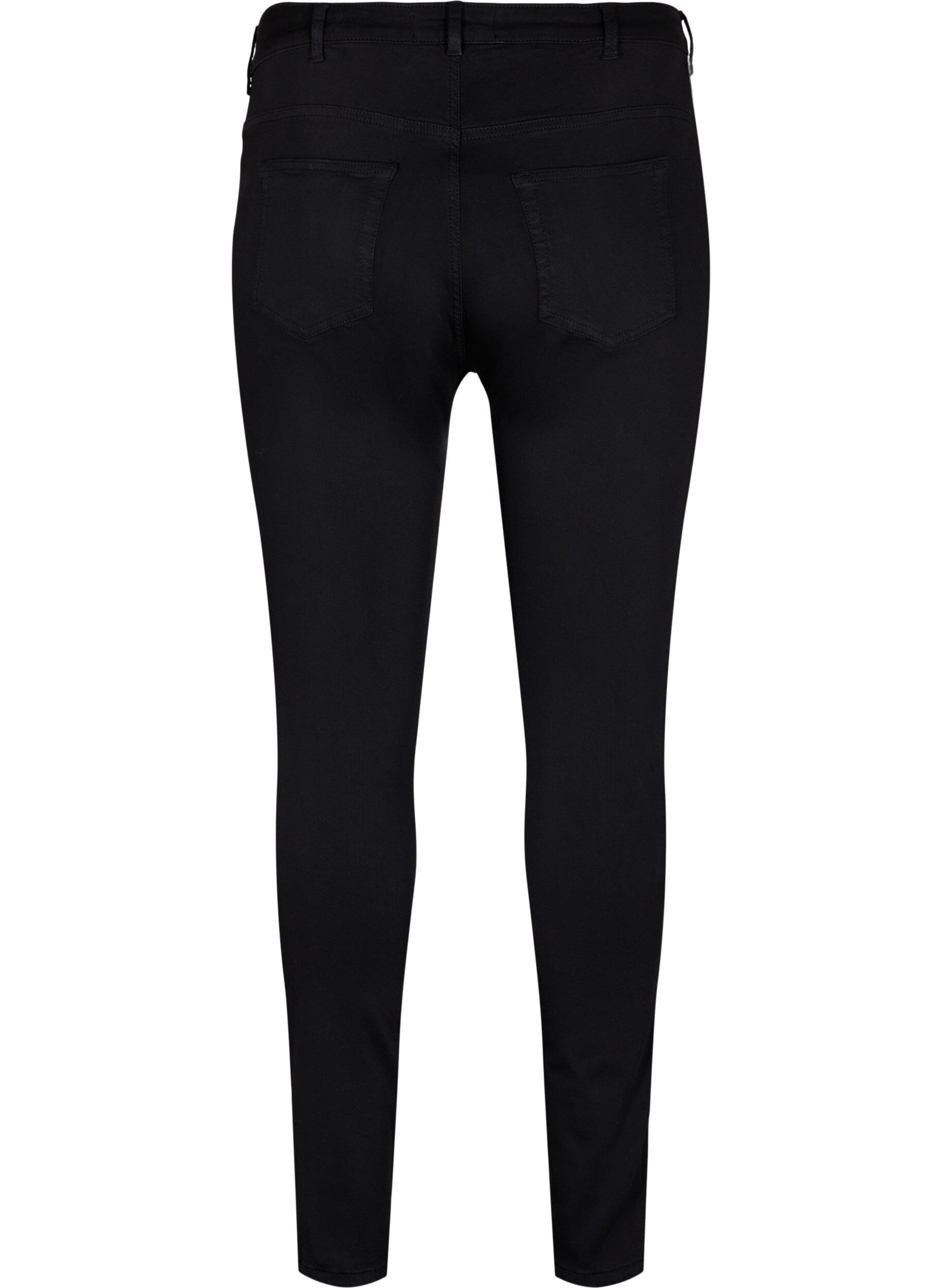 ZizziStay Black Amy Jeans mit hoher Taille, Black, Packshot image number 1