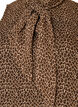 Midikleid aus Chiffon mit Leo-Print und Bindeband in der Taille, Braun, Packshot image number 2