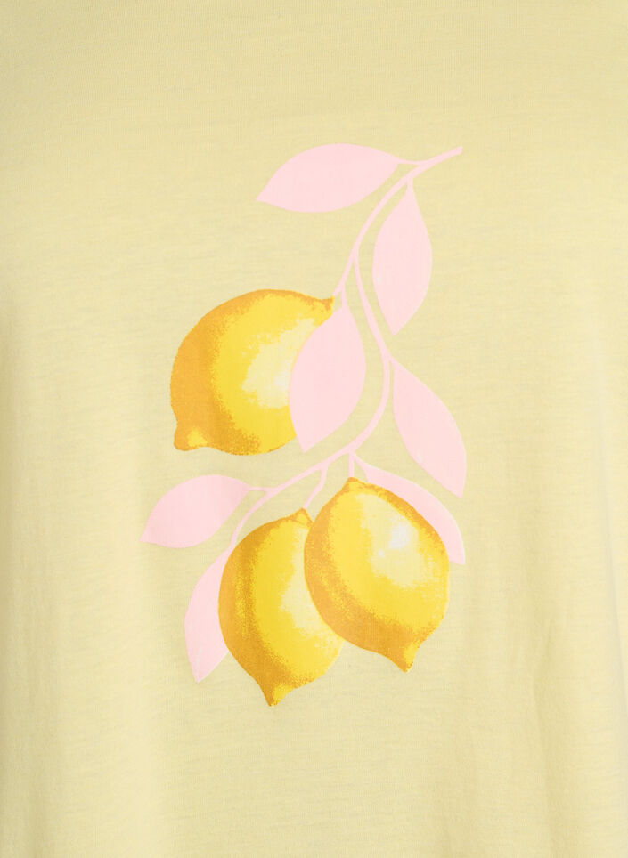 T-Shirt mit Print, Gelb, Packshot image number 2