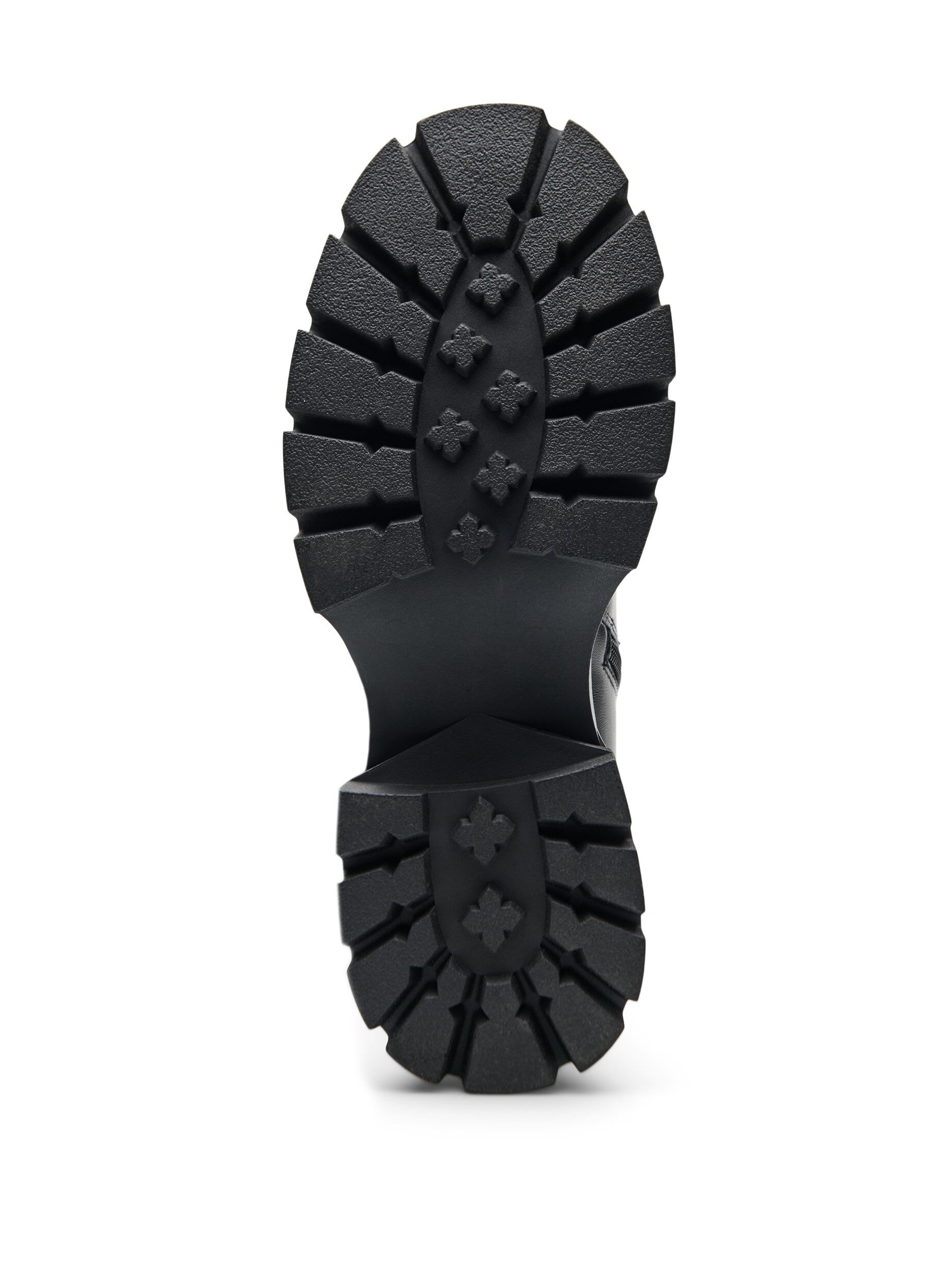 ZizziLanger Stiefel aus Kunstleder mit klobiger Sohle, Schwarz, Packshot image number 4