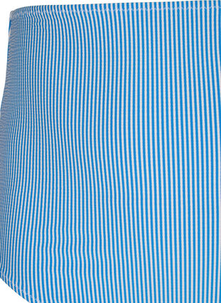 Gestreiftes Bikini-Unterteil mit extra hoher Taille, BlueWhite Stripe AOP, Packshot image number 2
