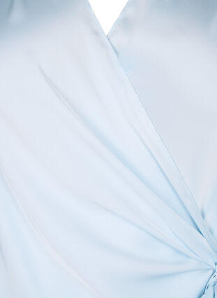  Partybluse aus Satin in Wickeloptik, Delicate Blue, Packshot image number 2