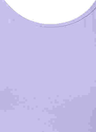 Einfarbiges basic Top aus Baumwolle, Lavender, Packshot image number 2