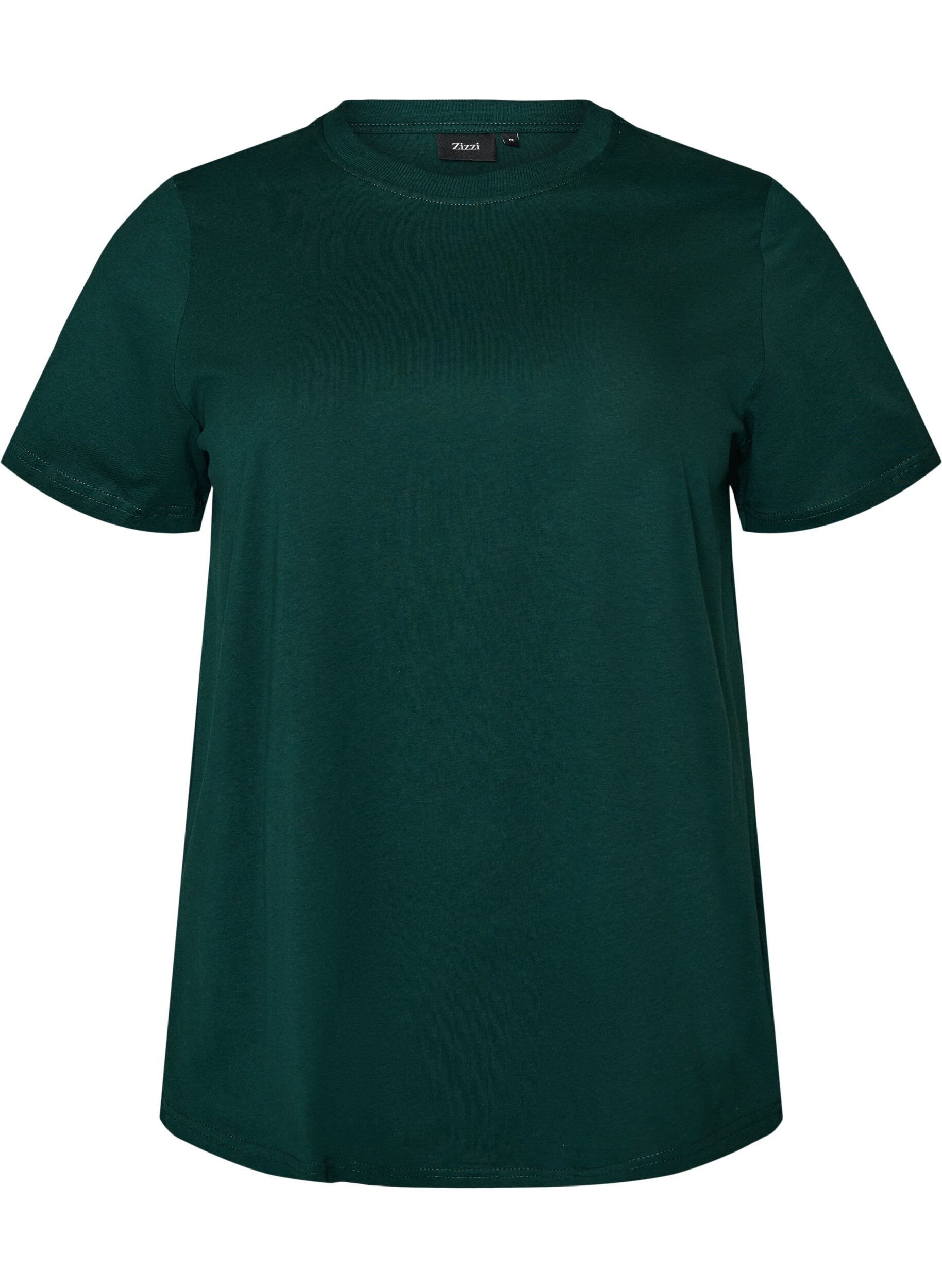 Basic T-Shirt aus Baumwolle mit Rundhalsausschnitt