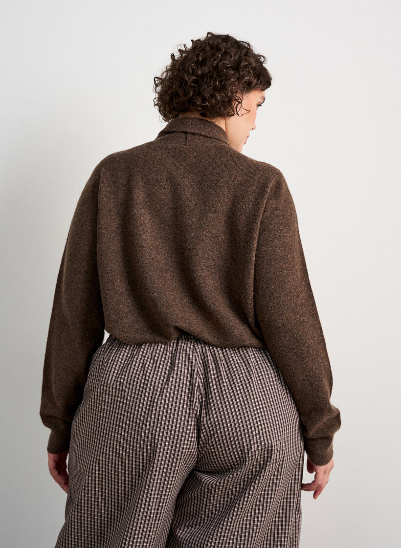 Strickjacke mit Schleifen und Kn&ouml;pfen, Braun, Model image number 2