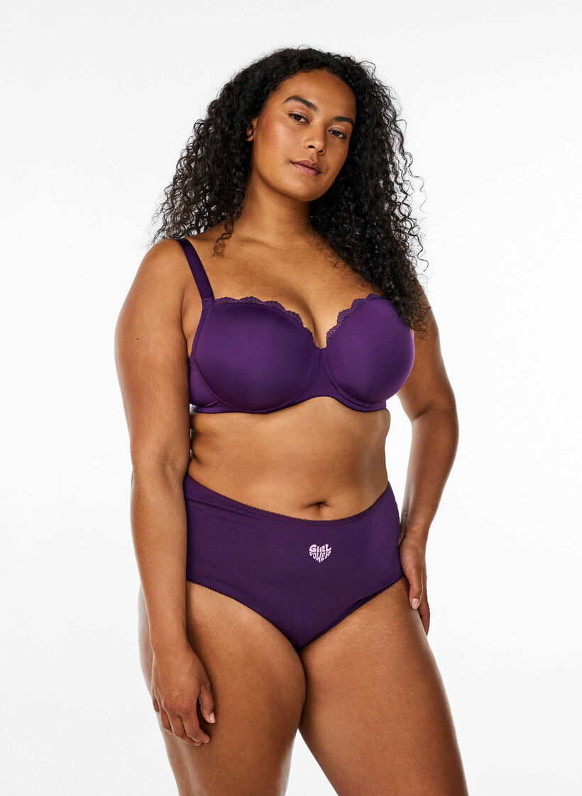 7-pack Hipster-Slips mit normaler Taillenhöhe, Lila, Model image number 0