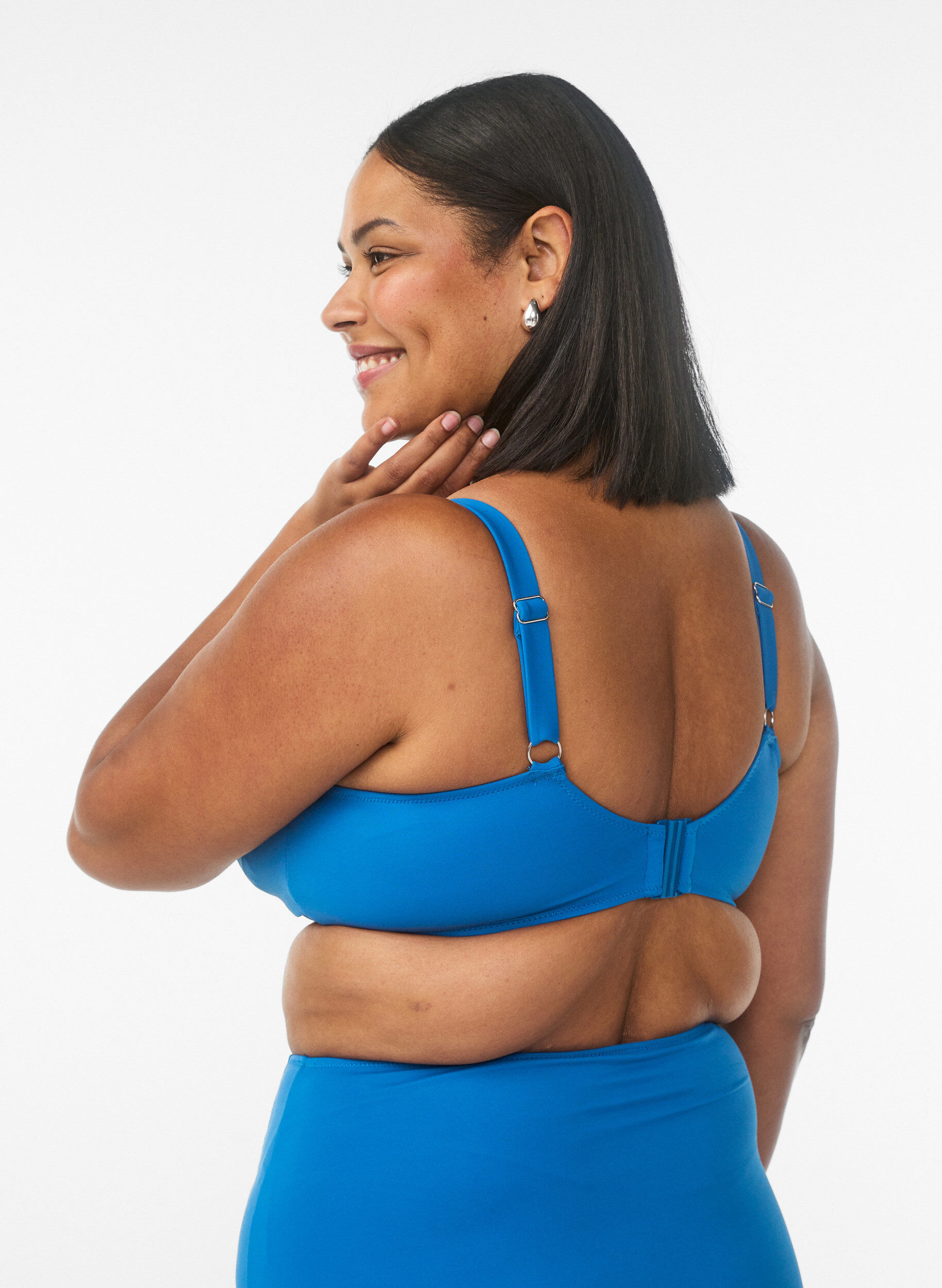 ZizziBikini-BH mit B&uuml;gel und Drapierung, Blau, Model image number 2