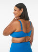 Bikini-BH mit B&uuml;gel und Drapierung, Blau, Model image number 2