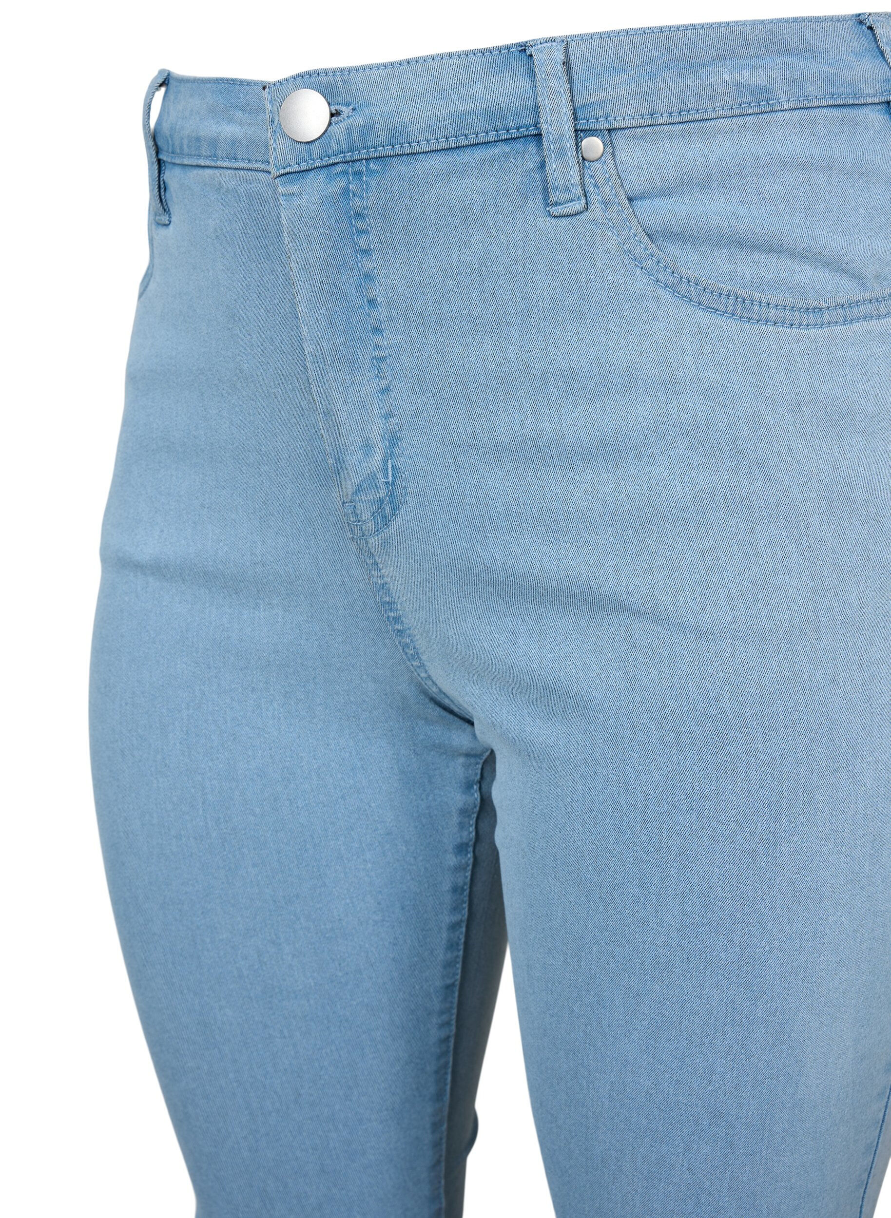 ZizziHochtaillierte Super Slim Amy Jeans, Blau, Packshot image number 2