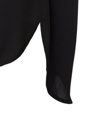 Bluse mit Kreuzdetail auf der Rückseite, Black, Packshot image number 3