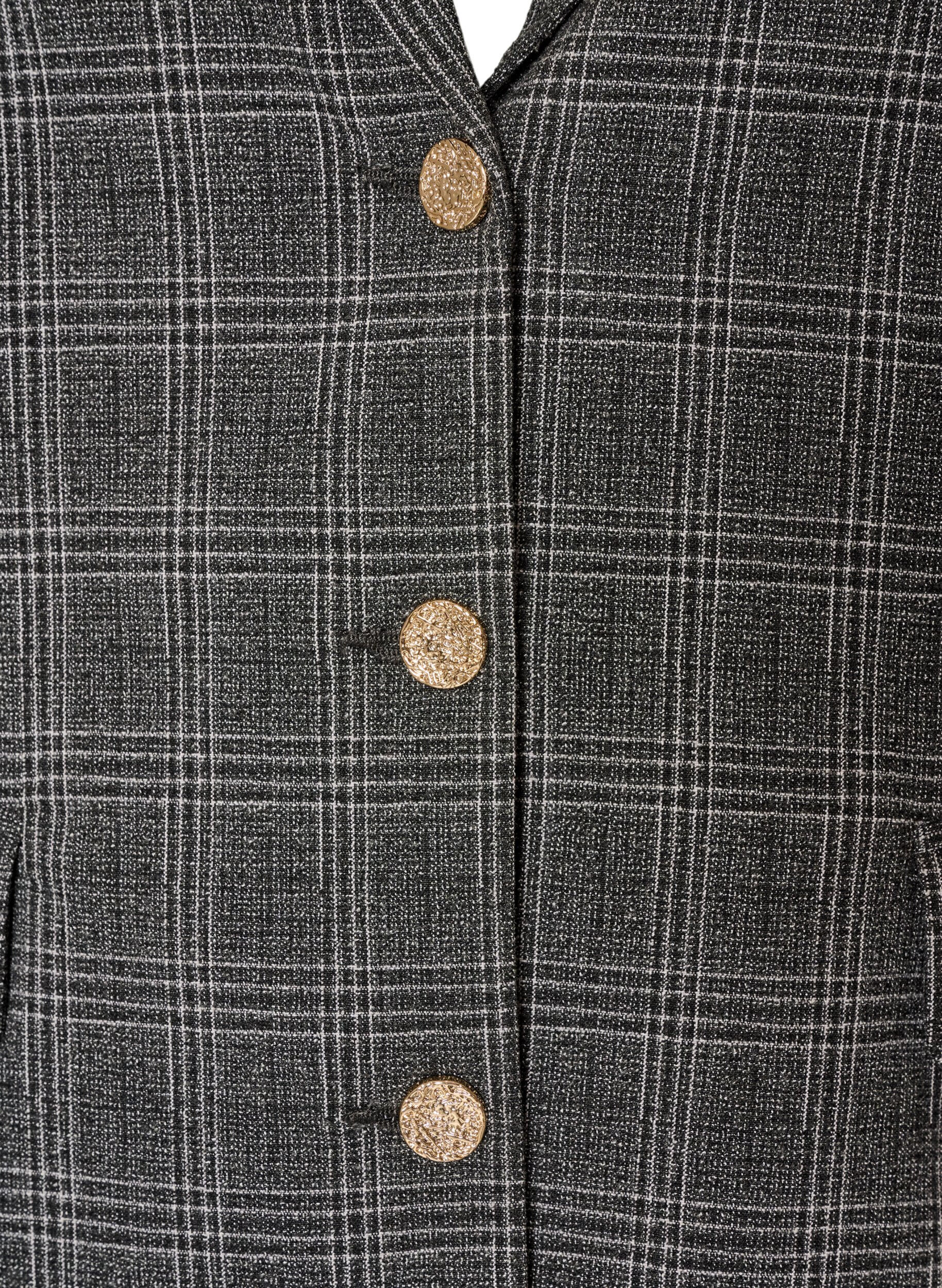ZizziKurzer Blazer mit Karomuster, Grau, Packshot image number 2