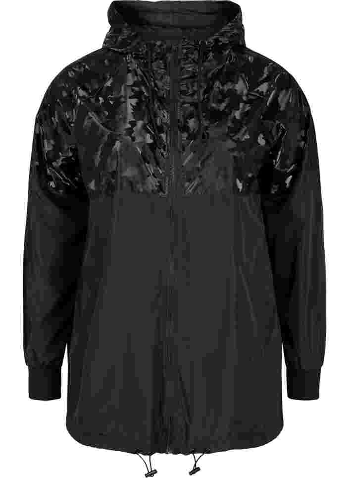 Trainingsjacke mit Kapuze und Taschen, Black, Packshot image number 0