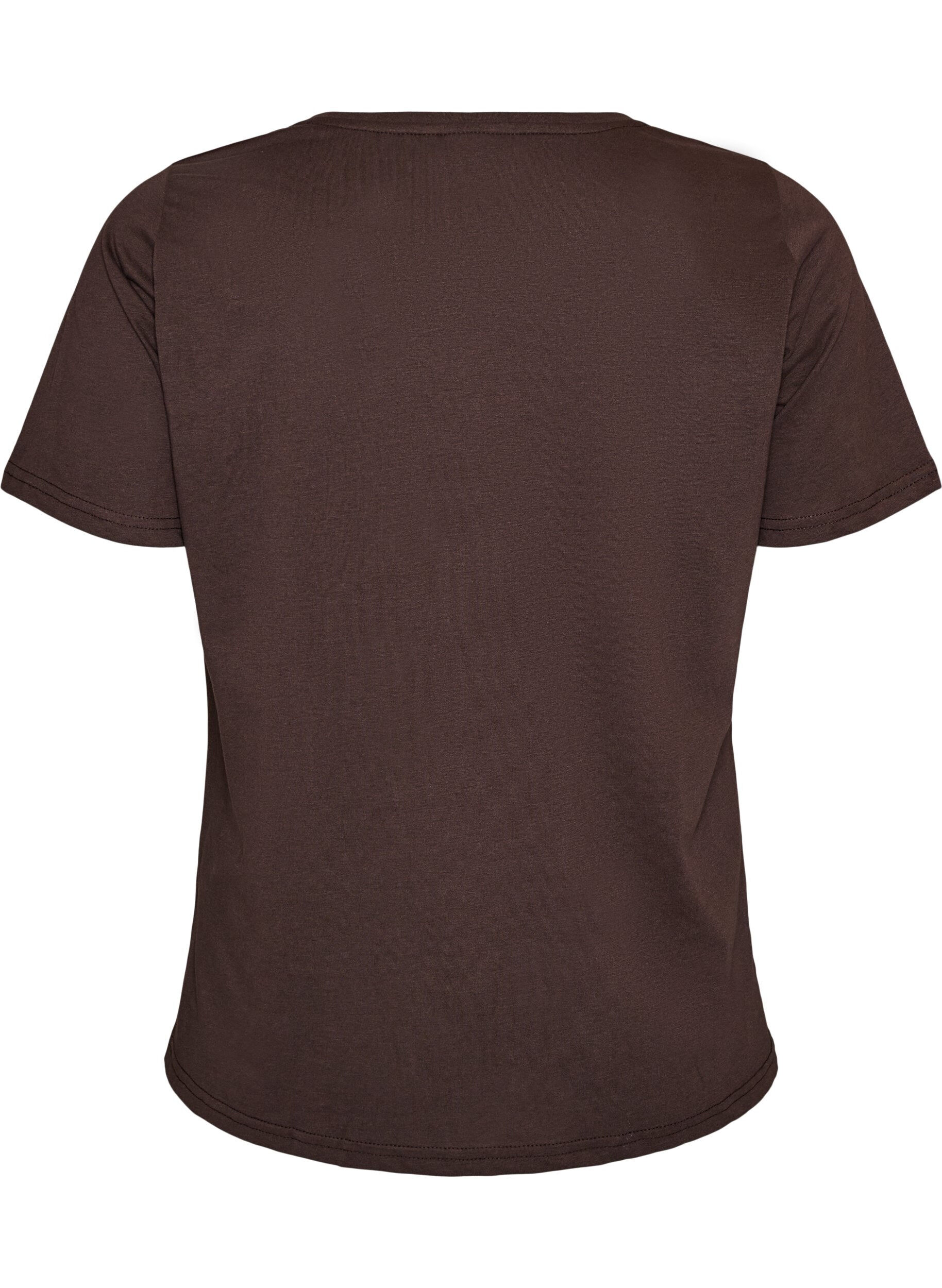 ZizziT-Shirt mit Print, Braun, Packshot image number 1