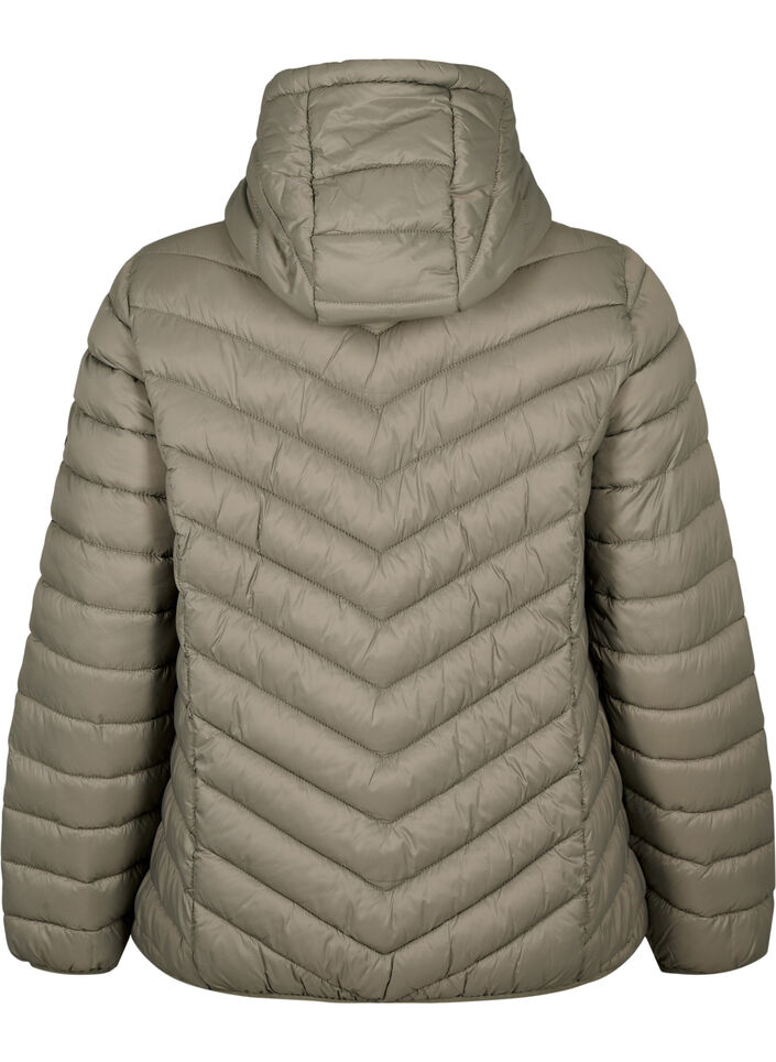 Leichte Steppjacke mit Kapuze, Braun, Packshot image number 1