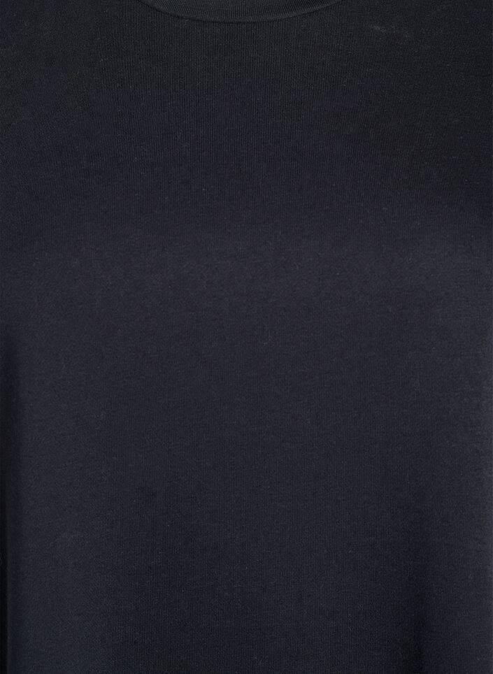 Knielanges Jerseykleid mit Taschen und A-Schnitt., Schwarz, Packshot image number 2