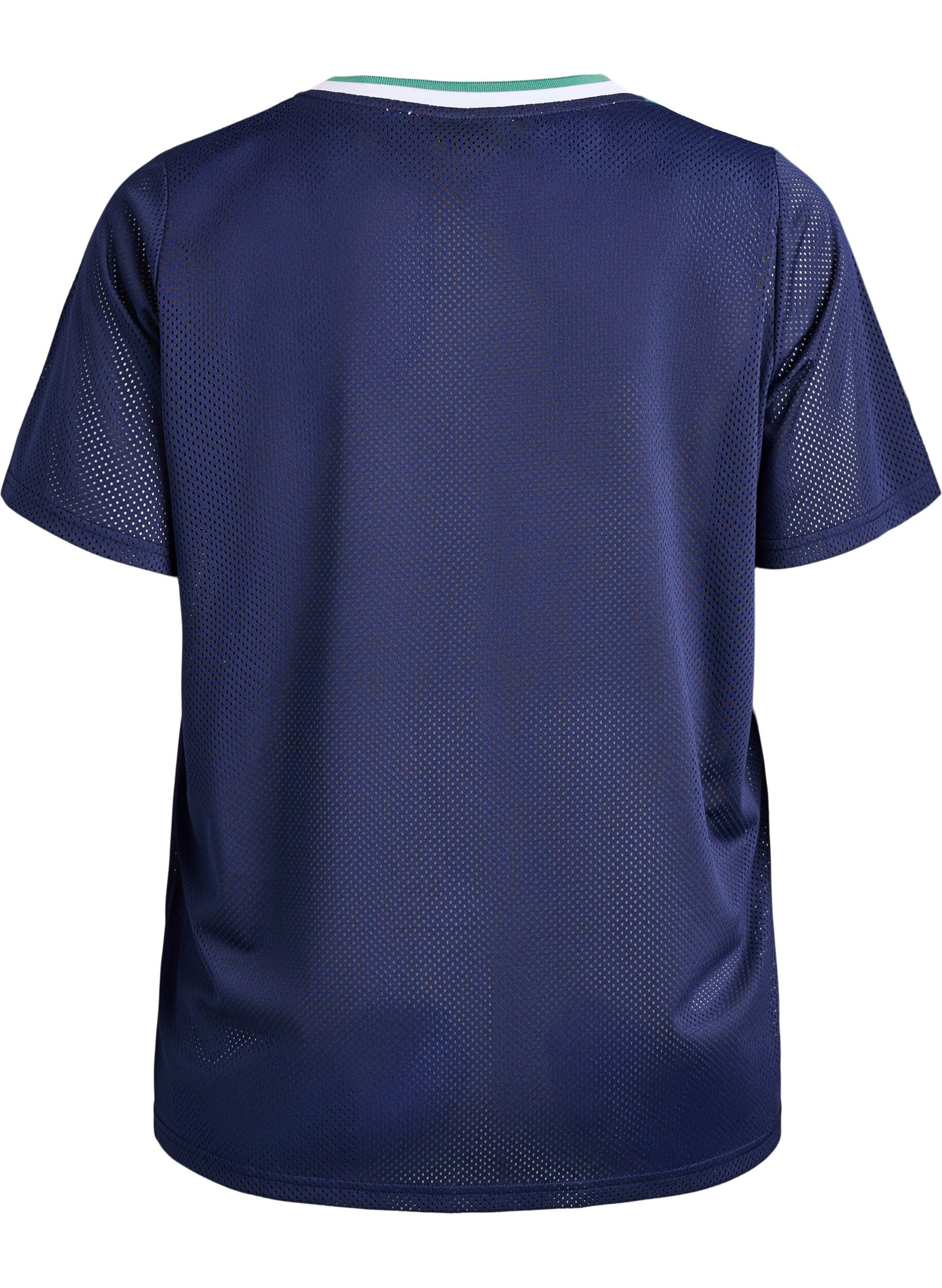 ZizziSportliches T-Shirt aus Mesh mit Frontprint, Blau, Packshot image number 1