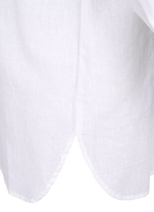 Langes Hemd aus Leinen und Baumwolle, Bright White, Packshot image number 3