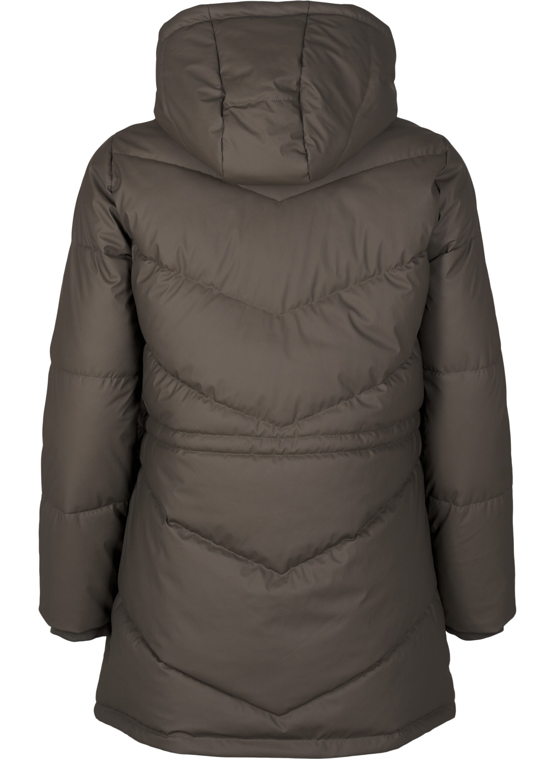 ZizziWasserabweisende Steckenjacke mit Kapuze, Braun, Packshot image number 1