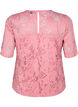 Bluse mit Spitze und kurzen Ärmeln, Dusty Rose, Packshot image number 1