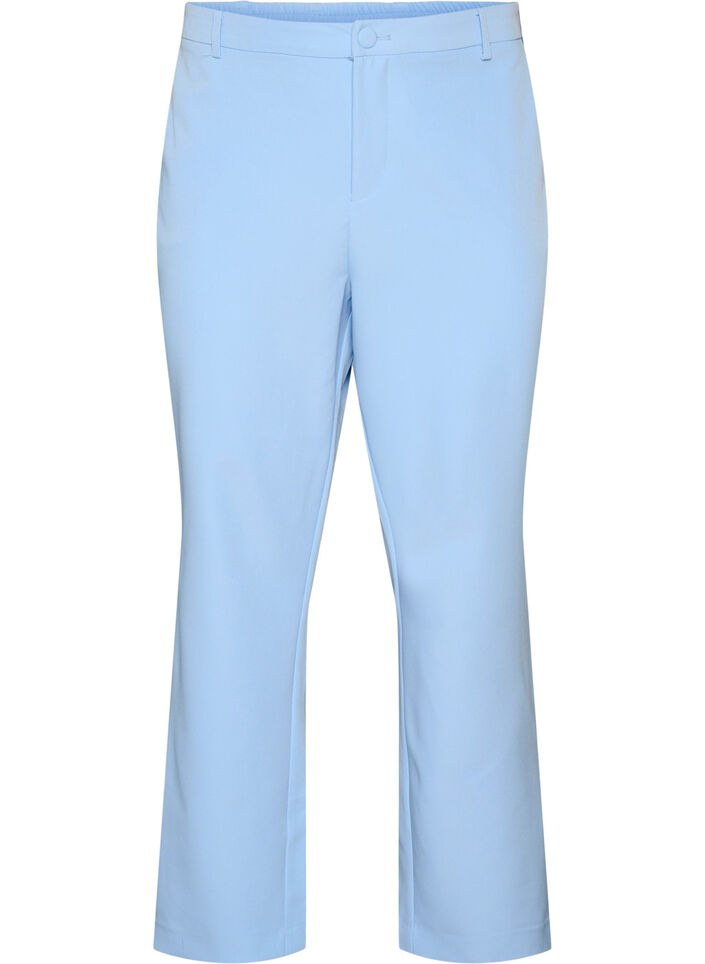 Hose mit Taschen und geraden Beinen, Blau, Packshot image number 0
