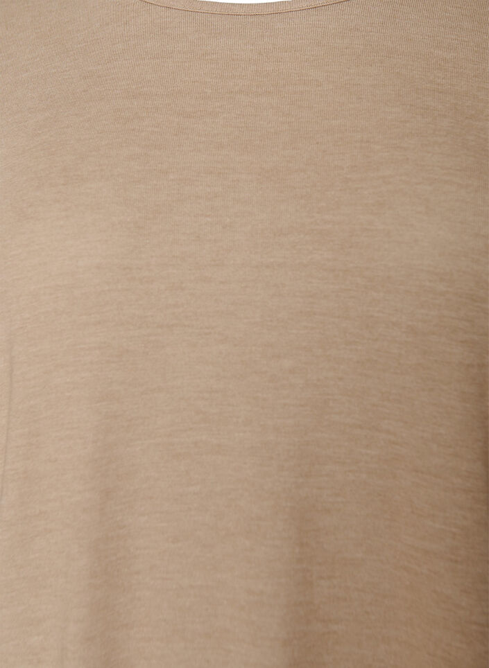 Bluse aus Jersey mit 3/4-&Auml;rmeln, Beige, Packshot image number 2