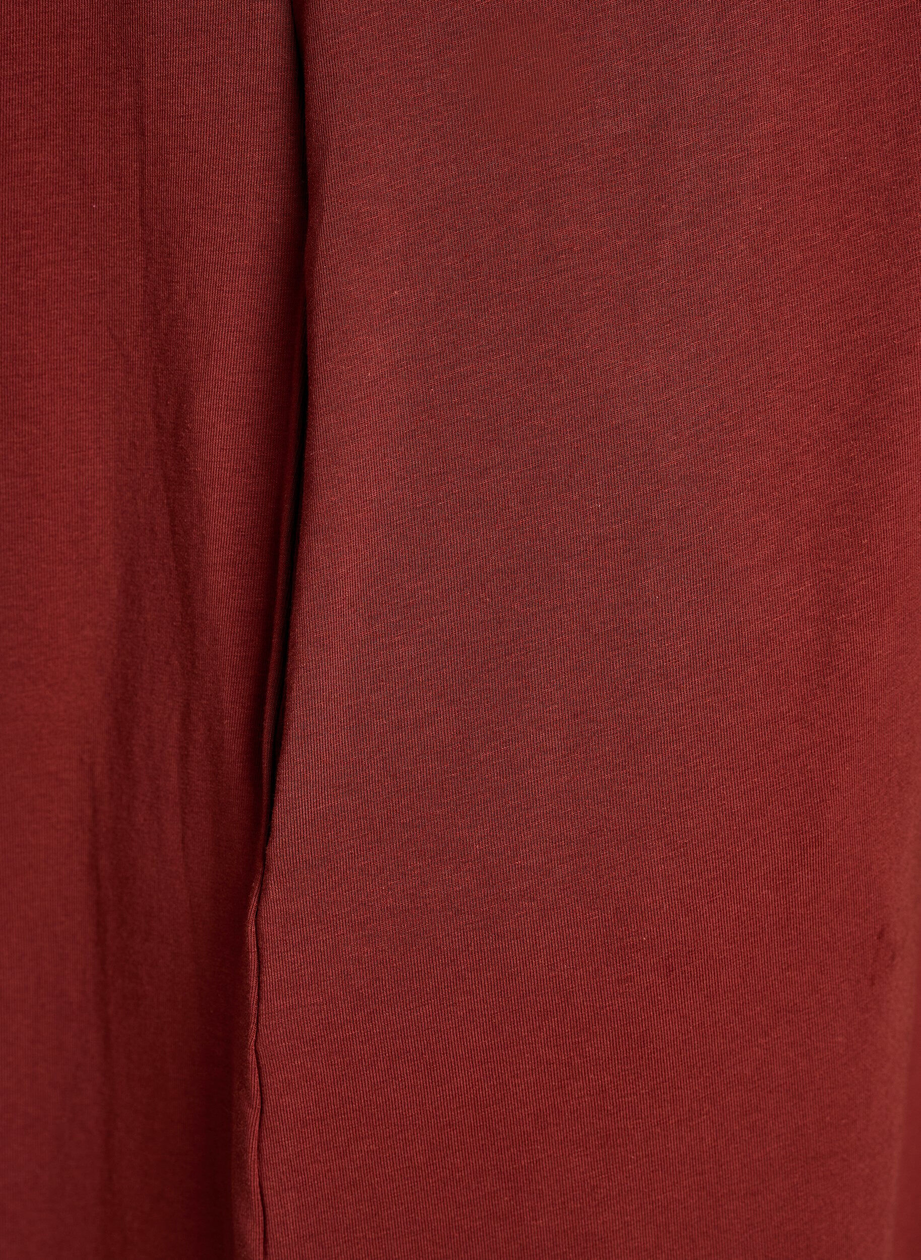 ZizziMidi-T-Shirtkleid mit V-Ausschnitt, Rot, Packshot image number 3