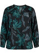 FLASH &ndash; Lang&auml;rmlige Bluse mit Druck, Black Scarab Flower, Packshot image number 0