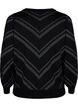 Strickpullover mit Rundhalsausschnitt und Schimmer-Effekt, Black w.S.L.Stripes, Packshot image number 1