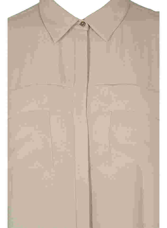 Kurzärmeliges Hemdkleid aus Viskose, Laurel Oak, Packshot image number 2