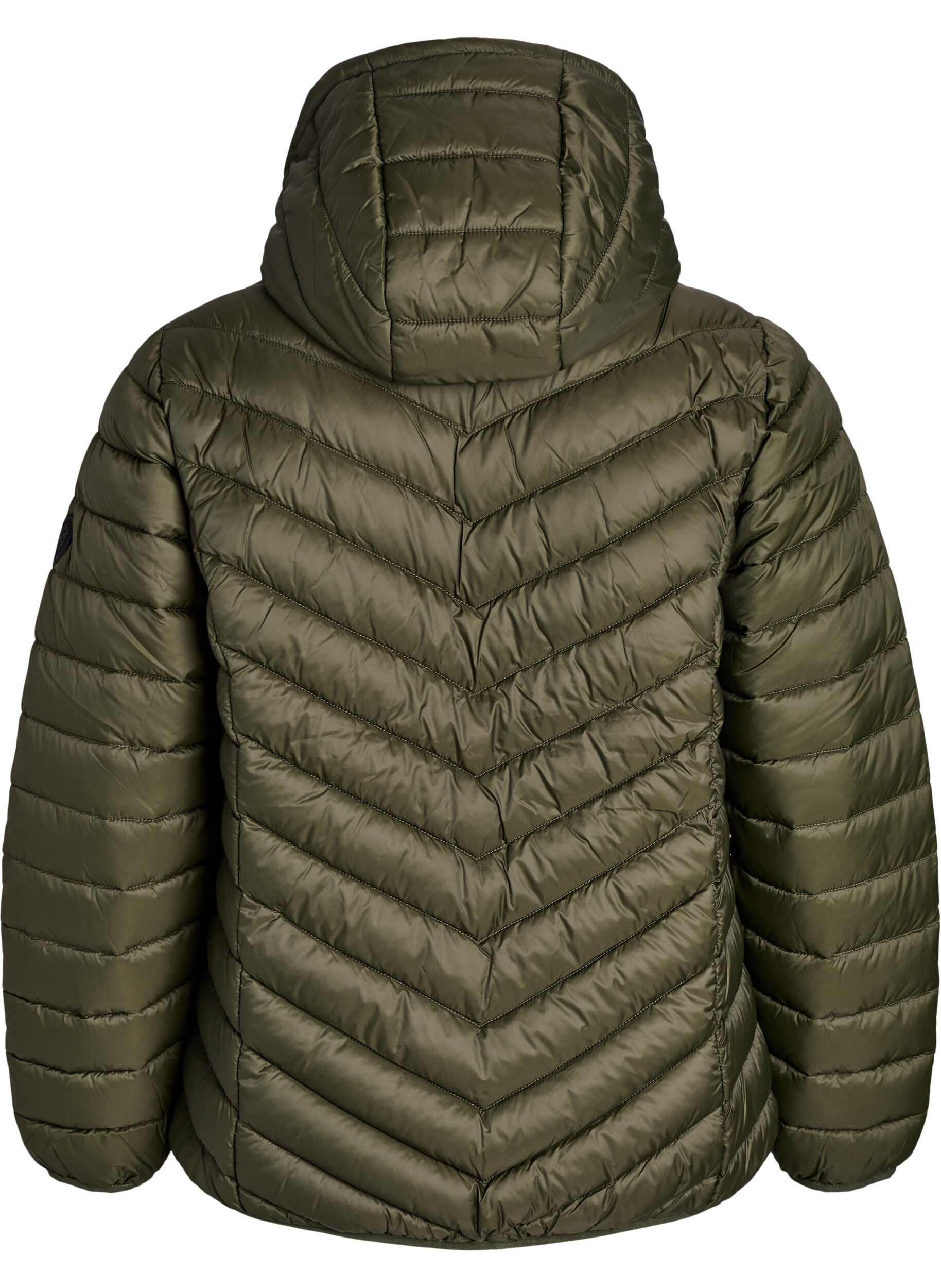 ZizziLeichte Steppjacke mit Kapuze, Gr&uuml;n, Packshot image number 1