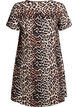 Kurzes A-Linien-Kleid mit Leopardenmuster, Braun, Packshot image number 1