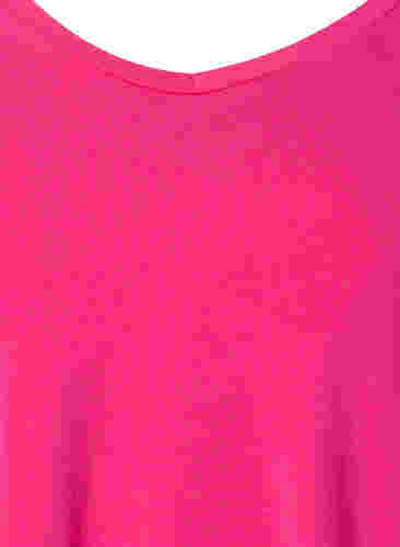 Einfarbiges basic T-Shirt aus Baumwolle, Beetroot Purple, Packshot image number 2