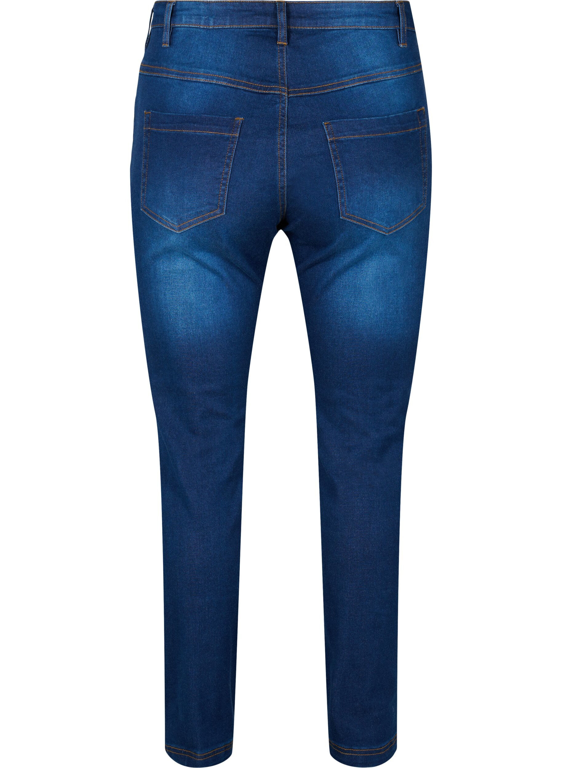 ZizziSlim Fit Emily Jeans mit normaler Taillenh&ouml;he, Blau, Packshot image number 1