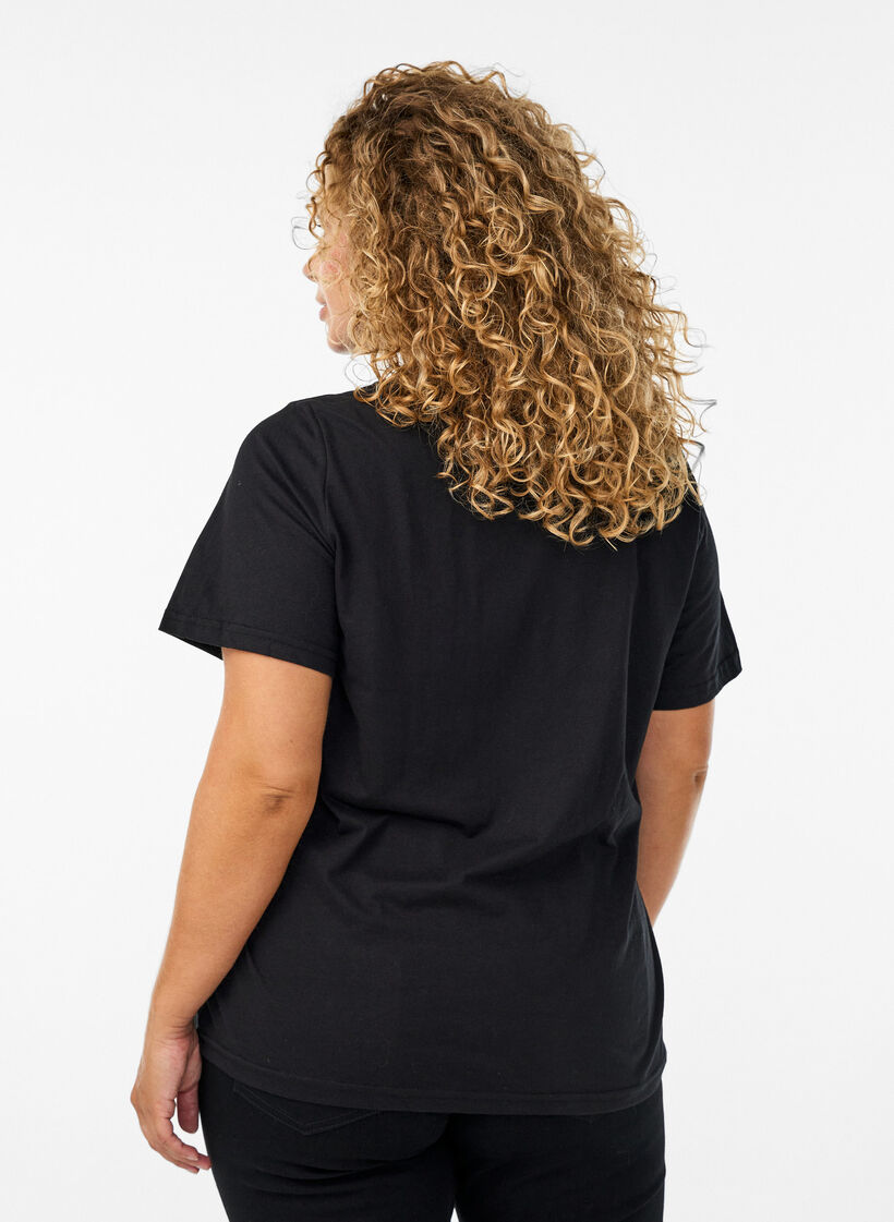 FLASH - T-Shirt mit Print., Schwarz, Model image number 2