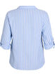 Bluse aus Leinen und Viskose mit 3/4-&Auml;rmeln, Blau, Packshot image number 1