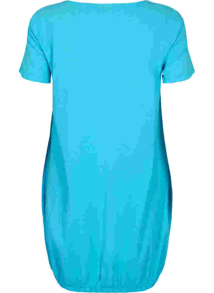 Kurzarm Kleid aus Baumwolle, Blue Atoll, Packshot image number 1